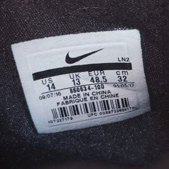 Nike LeBron XIV 860634-100 Sneakers Mens 14 High Top Leather BHM Basketball Y2K - Picture 16 of 16